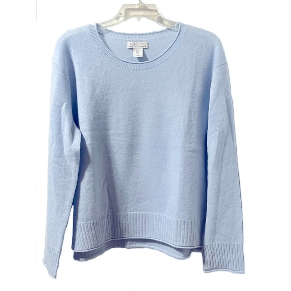 Rachel Zoe Pale Blue Cashmere Sweater, Size Medium - Picture 3 of 10